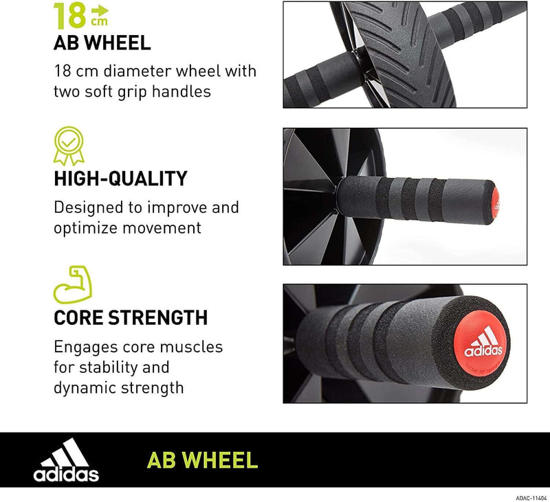 Load image into Gallery viewer, Adidas Ab Wheel Abdominal Core Strength Trainer Gym Fitness Exerciser Roller | Adventureco
