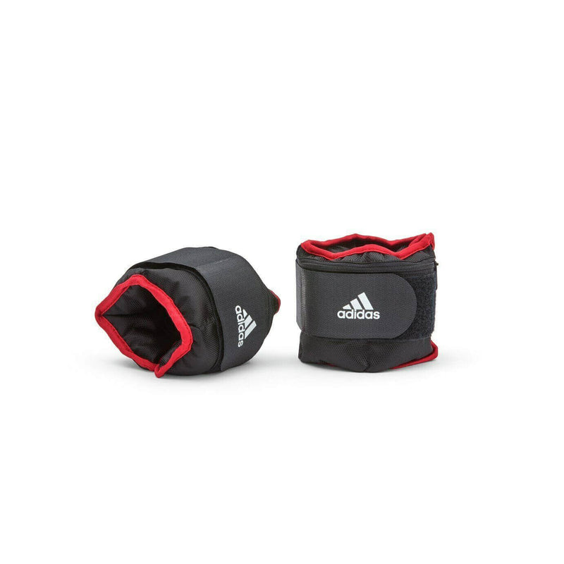 Load image into Gallery viewer, Adidas Adidas Adjustable Ankle Weights (2 x 1kg) Gym Training Workout - Black/Red
