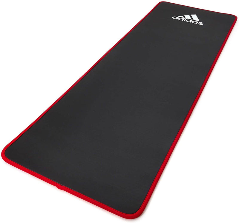 Load image into Gallery viewer, Adidas Training 10mm Exercise Floor Mat Gym Thick Yoga Fitness Judo Pilates - Black/Red
