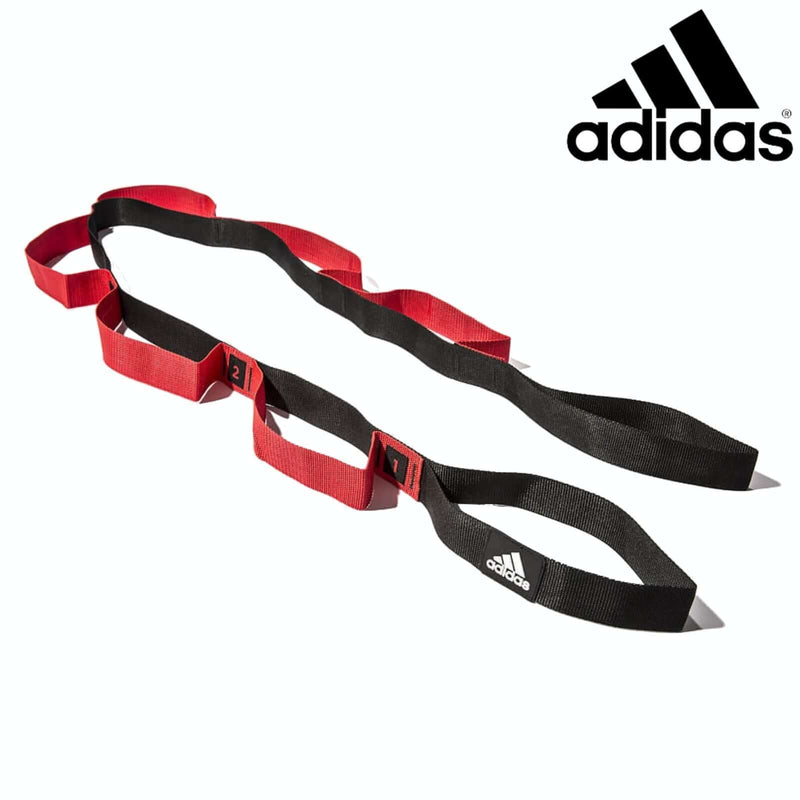Load image into Gallery viewer, 2pc Set Adidas Stretch Assist Band Looped + Yoga Strap 2.5m Long Adjustable Belt
