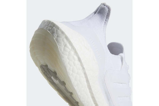 Adidas Womens Ultraboost 21 Running Race Gym Shoe - White/Grey | Adventureco