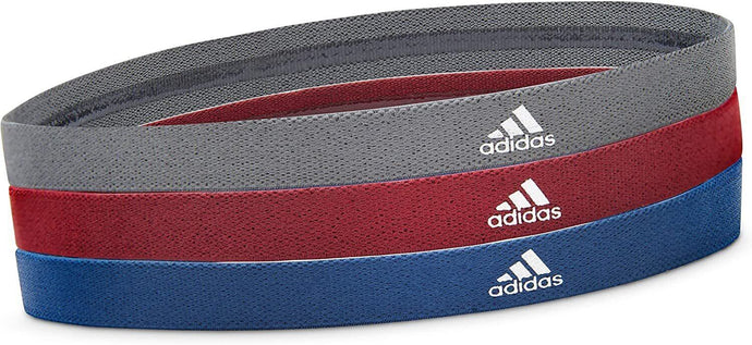 3pcs Adidas Sports Headband Hair Bands Gym Training Fitness Yoga - Grey/Blue/Burgundy | Adventureco