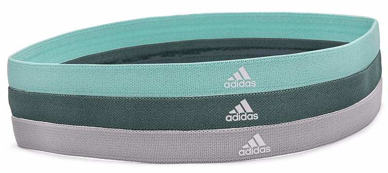 Load image into Gallery viewer, 3pcs Adidas Sports Headband Hair Bands Gym Training Fitness Yoga - Grey/Green/Mint
