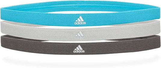 3pcs Adidas Sports Headband Hair Bands Gym Training Fitness Yoga - Black/Grey/Cyan | Adventureco