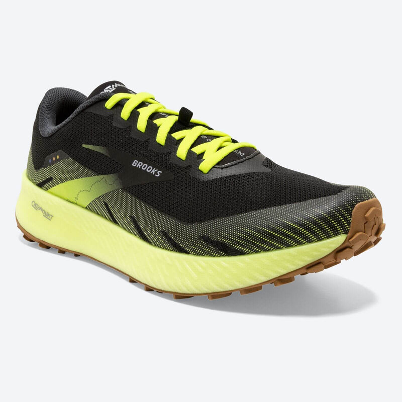 Load image into Gallery viewer, Brooks Mens Catamount Speed Trail Sneakers Shoes Running - Black/Yellow
