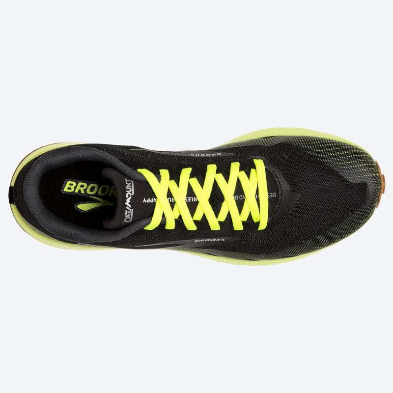 Load image into Gallery viewer, Brooks Mens Catamount Speed Trail Sneakers Shoes Running - Black/Yellow
