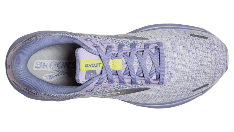 Load image into Gallery viewer, Brooks Womens Ghost 14 Road Running - Lilac/Purple/Lime
