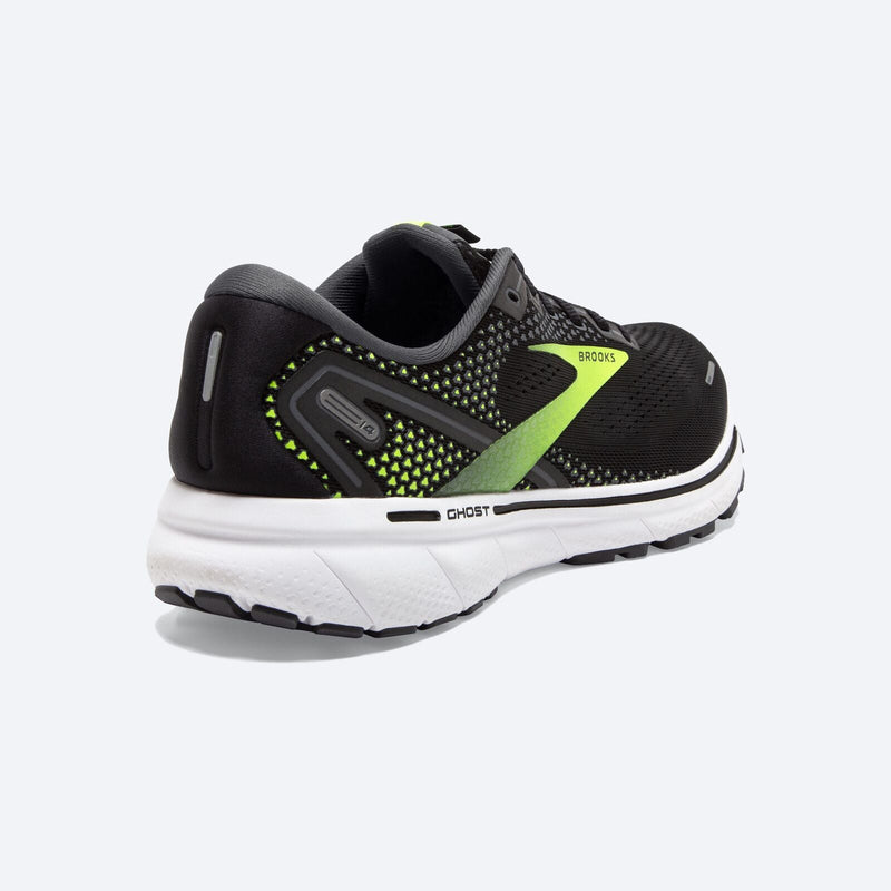 Load image into Gallery viewer, Brooks Mens Ghost 14 Road Running Shoes - Black/Green
