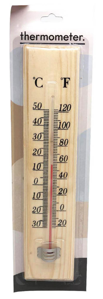 Load image into Gallery viewer, 27cm Wooden Thermometer Indoor Outdoor Glass Wall Hanging Room Sensor Jumbo
