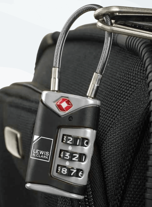 Lewis N. Clark TSA Approved Easy Set Combination Luggage Lock w Steel Cable