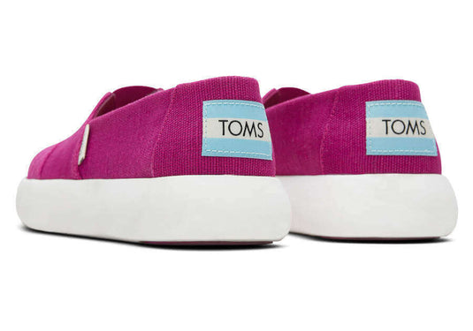 TOMS Womens Platform Espadrilles - Fuchsia Pink