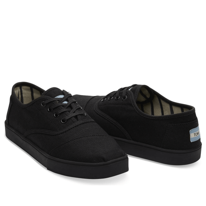 Load image into Gallery viewer, TOMS Heritage Canvas Mens Carlo Shoes - Black/Black
