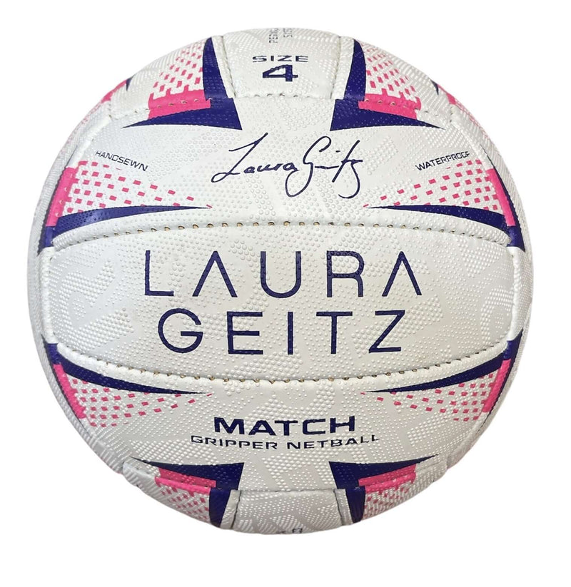 Load image into Gallery viewer, Laura Geitz Match Gripper Netball Hand Sewn Waterproof Official Size 4
