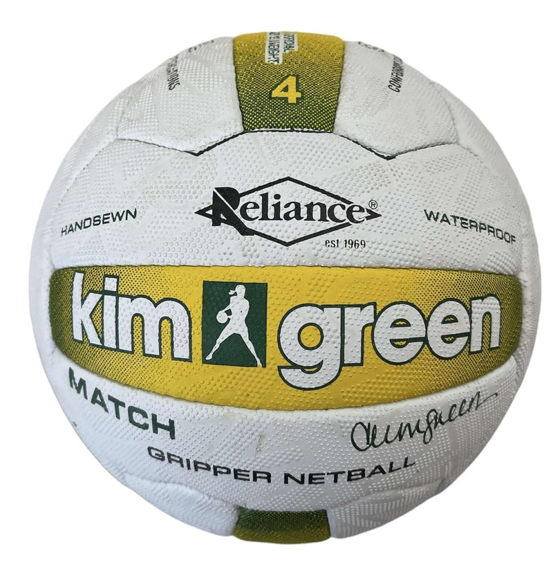 Load image into Gallery viewer, Kim Green Match Gripper Netball Hand Sewn Waterproof Net Ball Official Size 4
