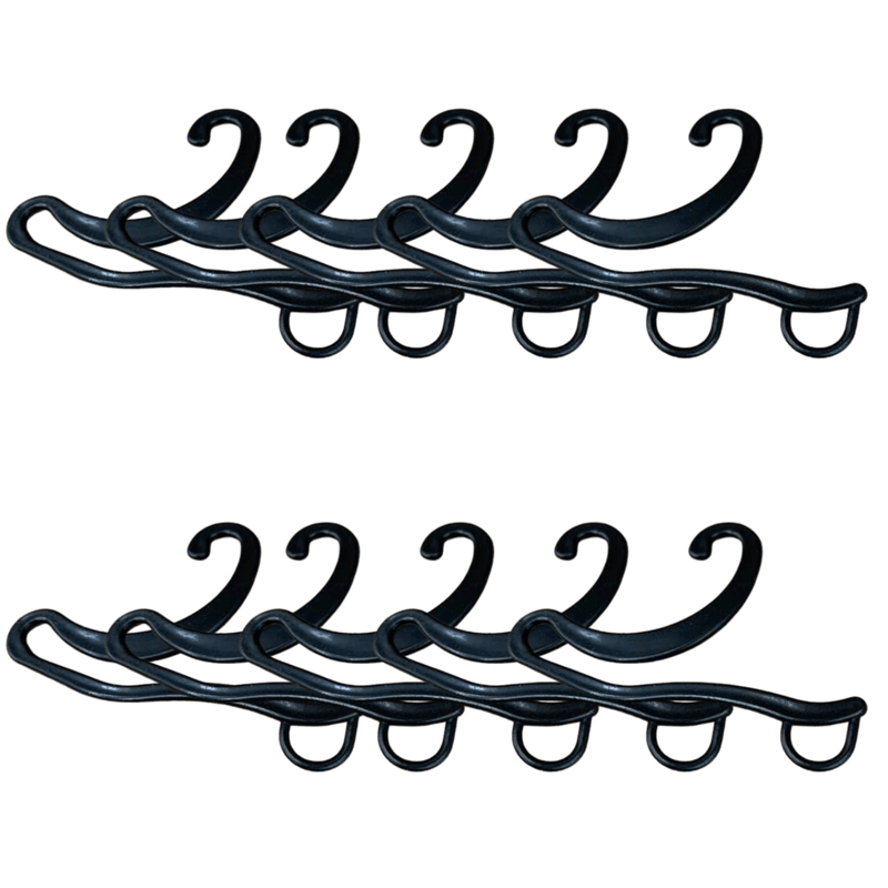 Load image into Gallery viewer, 10x Socks Hangers Plastic Sock Hook Retail Display Front Hang Bulk - Black
