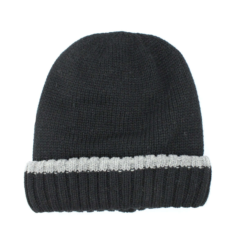 Load image into Gallery viewer, Dents Mens Wool Blend Knit Beanie Warm Winter Thick Hat - Black
