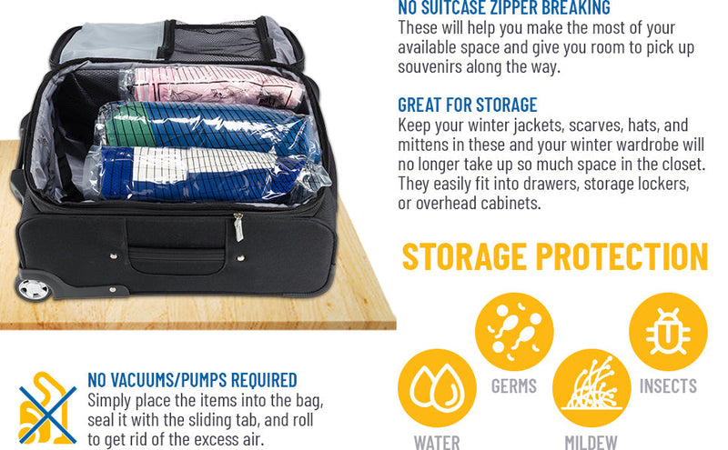 Load image into Gallery viewer, 4x Lewis N. Clark Compression Bag Clothes Seal Storage Bags Space Saver Travel
