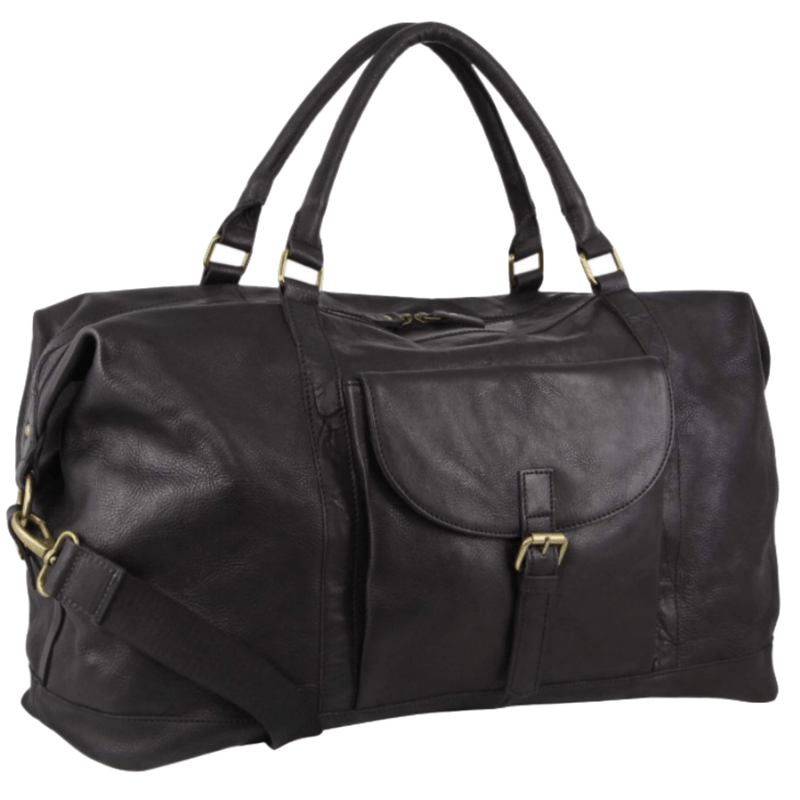 Load image into Gallery viewer, Pierre Cardin Mens Leather Business Overnight Bag Luggage Duffle Weekend Travel - Black
