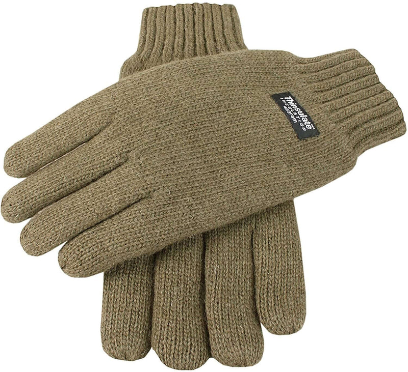 Load image into Gallery viewer, Dents Mens 100% Wool Knit Gloves with 3M Thinsulate Lining - Chocolate - X-Large
