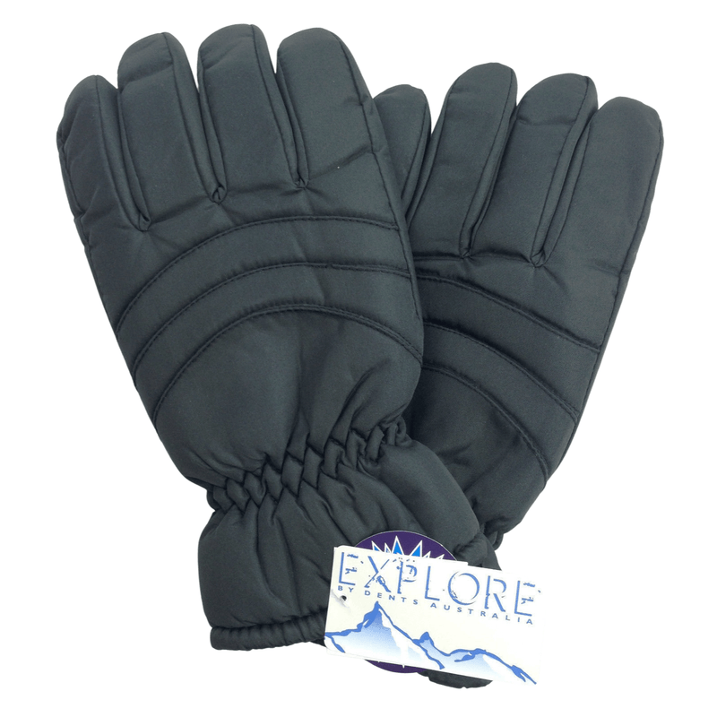 Load image into Gallery viewer, Mens Thermal Ski Gloves Waterproof Warm Winter Snow Insulation Plain - Black - S/M
