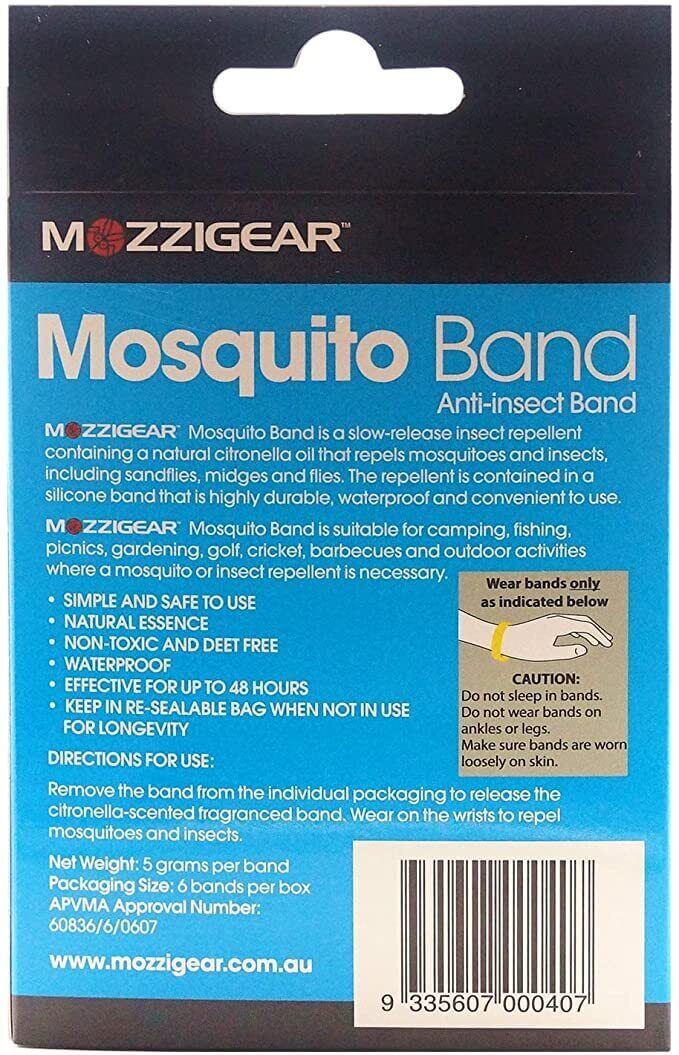 Load image into Gallery viewer, 6x Mozzigear Anti Insect Mosquito Kids Wrist Band Repellent Repellant BULK
