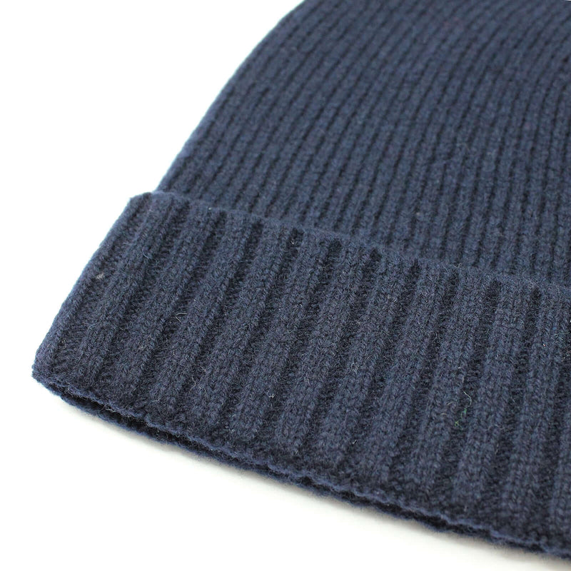 Load image into Gallery viewer, Dents Mens Wool Beanie Winter Rib Fine Knit - Navy
