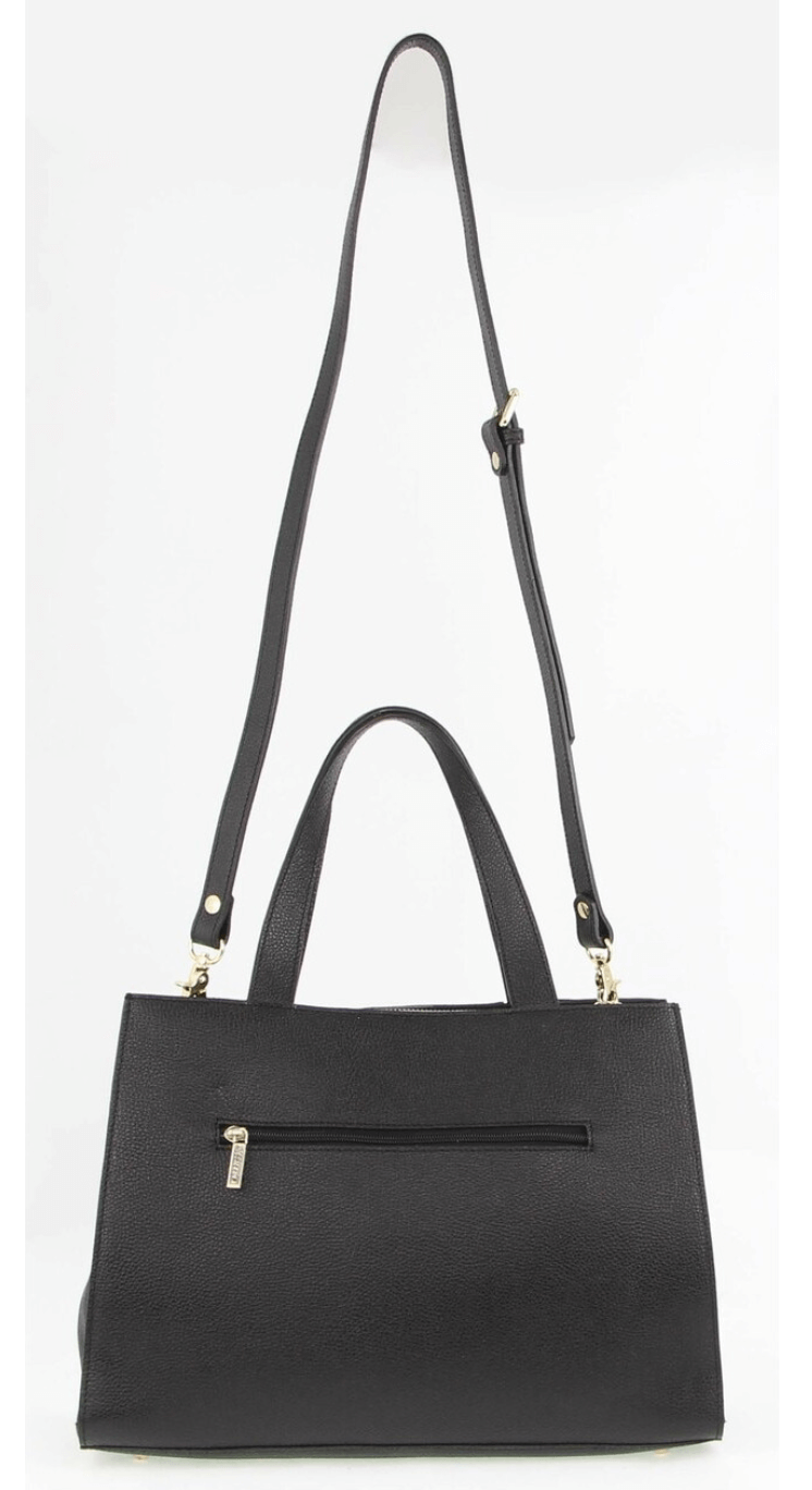 Load image into Gallery viewer, Morrissey Womens Italian Structured Leather Bag Tote Handbag Ladies - Black
