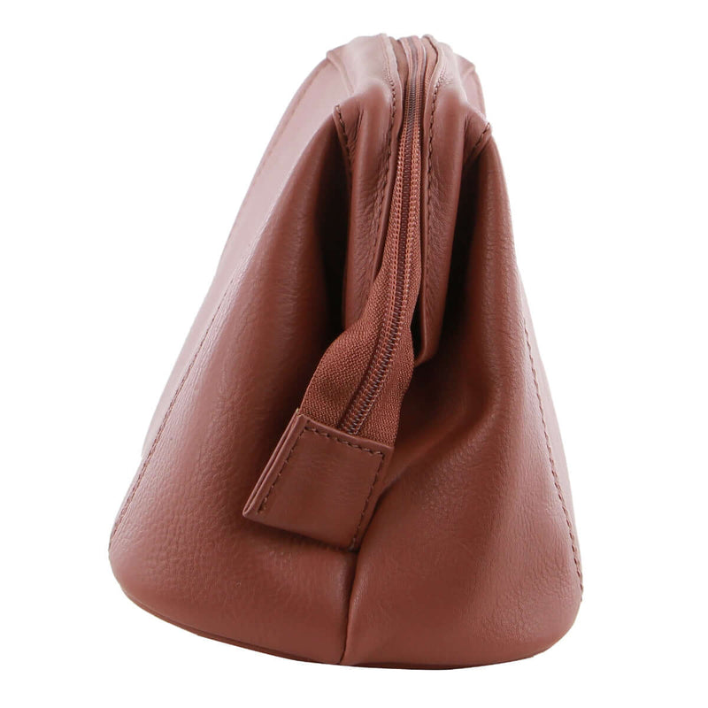 Load image into Gallery viewer, Pierre Cardin Mens Rustic Leather Toiletry Case Bag Travel - Casia Rose
