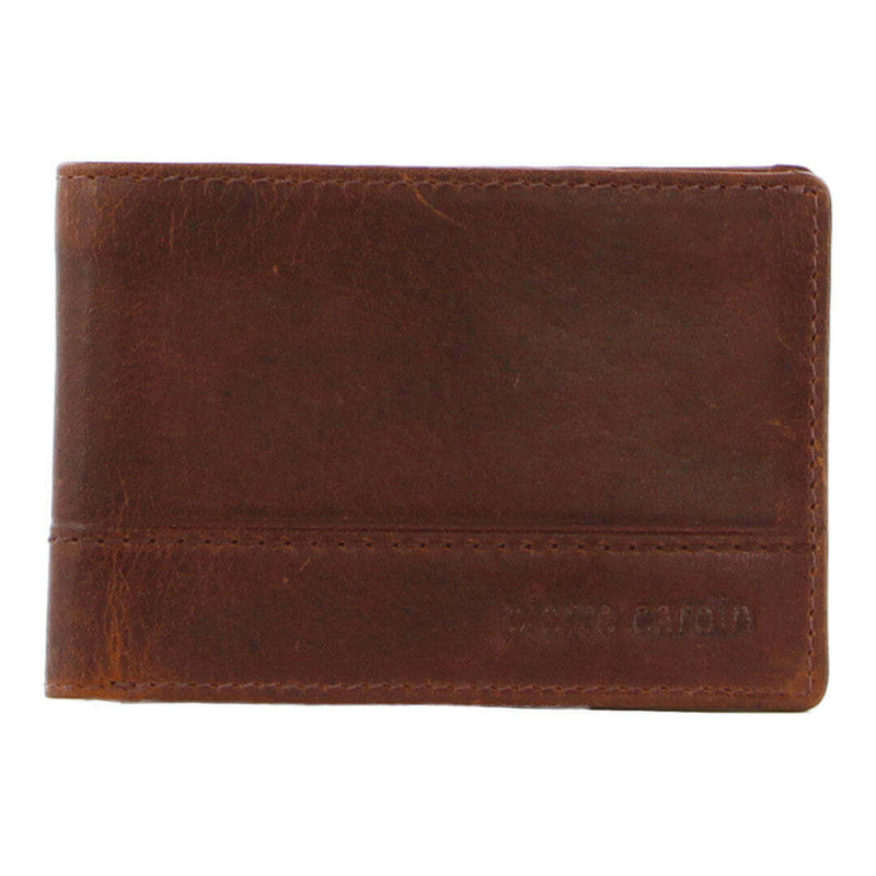 Load image into Gallery viewer, Pierre Cardin Mens Rustic Leather Wallet Bi-Fold RFID Slim - Tan
