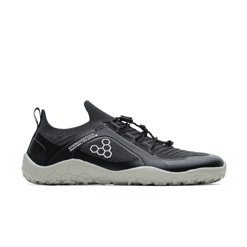 Load image into Gallery viewer, Shop Eco-friendlly Vivobarefoot Primus Trail Knit FG Mens Obsidian/Pelican - Pre Order
