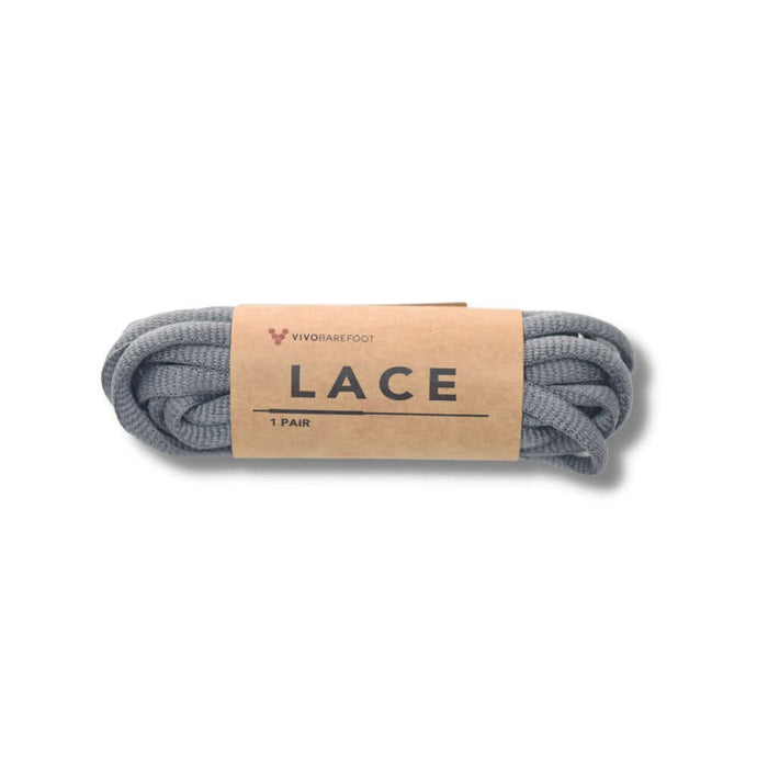 Shop Eco-friendlly Vivobarefoot Dark Grey Oval Shoe Laces 6mm round