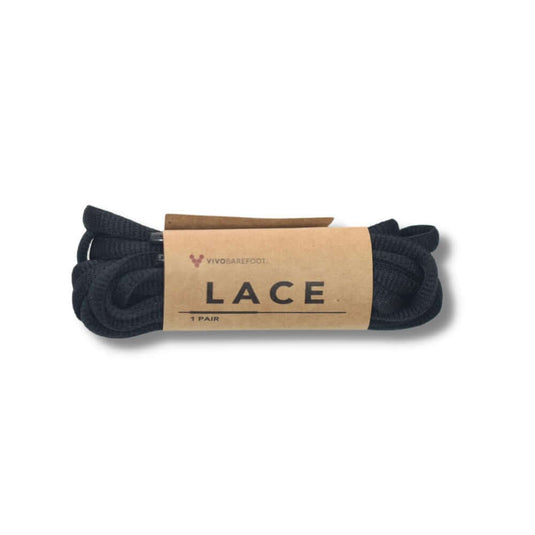 Vivobarefoot Black Oval Shoe Laces 6mm round | Adventureco