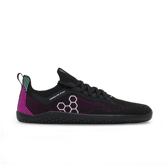 Vivobarefoot Primus Lite Knit Womens Obsidian/Vibrant Pink