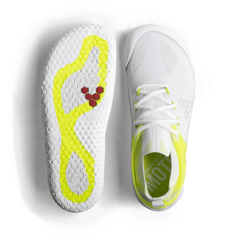 Load image into Gallery viewer, Vivobarefoot Motus Strength Mens White/Acid Lime
