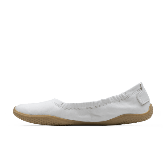 Vivobarefoot Primus Asana Yin Ballerina Leather Womens Limestone