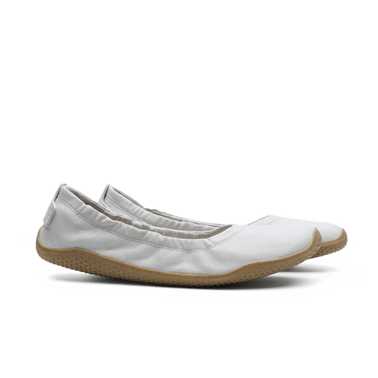 Vivobarefoot Primus Asana Yin Ballerina Leather Womens Limestone