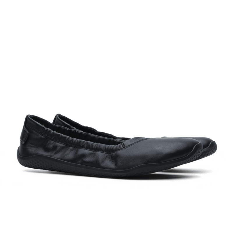 Load image into Gallery viewer, Vivobarefoot Primus Asana Yin Ballerina Leather Womens Obsidian
