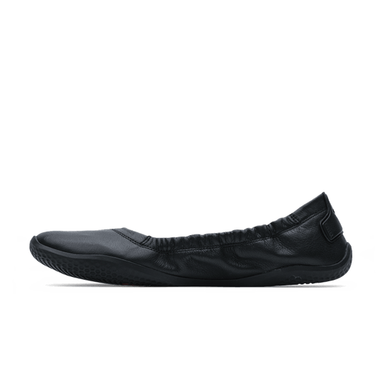 Vivobarefoot Primus Asana Yin Ballerina Leather Womens Obsidian