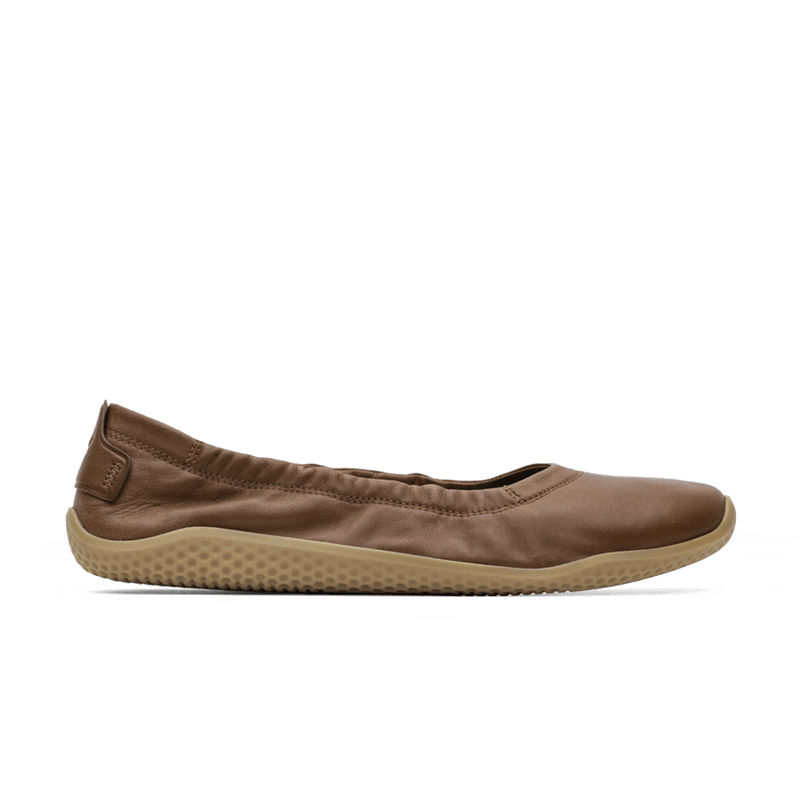 Load image into Gallery viewer, Vivobarefoot Primus Asana Yin Ballerina Leather Womens Tan
