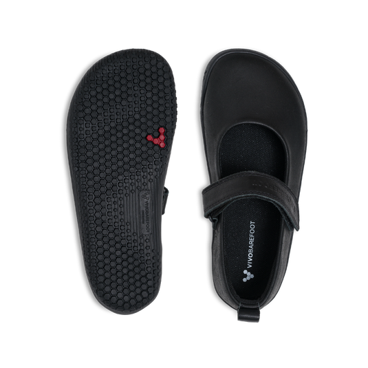 Vivobarefoot Wyn School Kids Obsidian