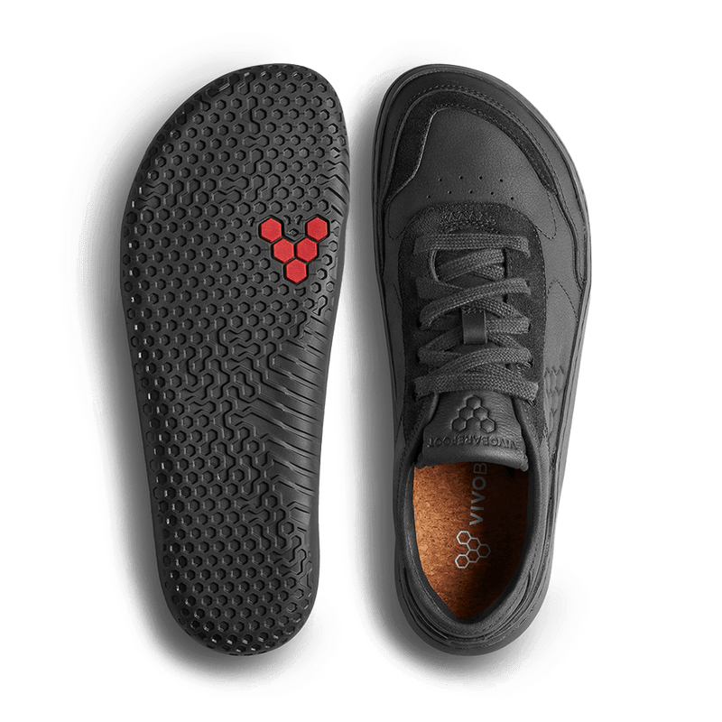 Load image into Gallery viewer, Vivobarefoot Gobi Sneaker Leather Womens Obsidian
