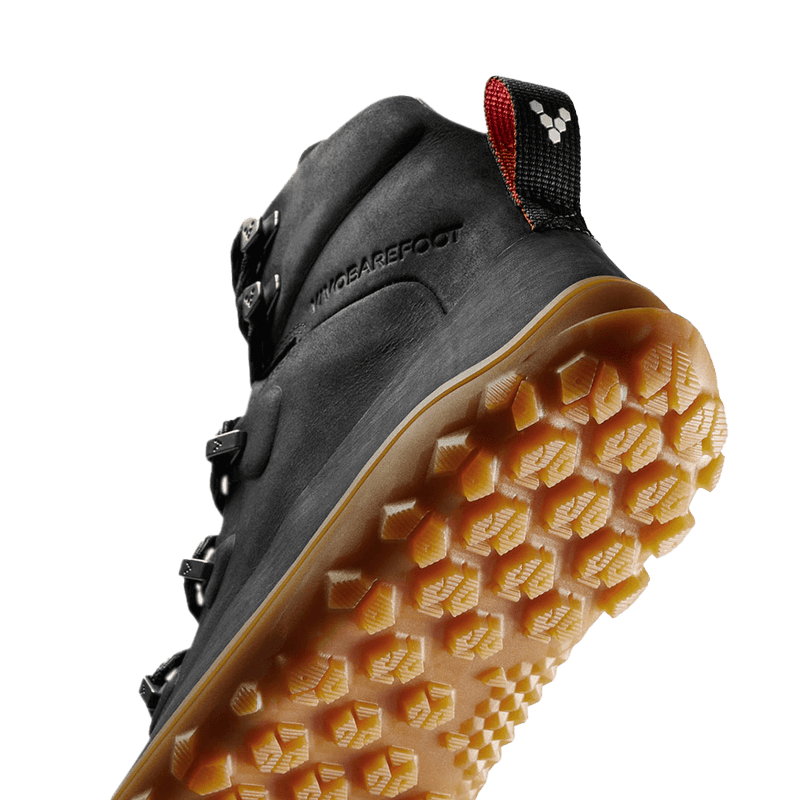 Load image into Gallery viewer, Vivobarefoot Tracker Leather AT women&#39;s boot showing advanced grip outsole and lightweight design for all-terrain performance.
