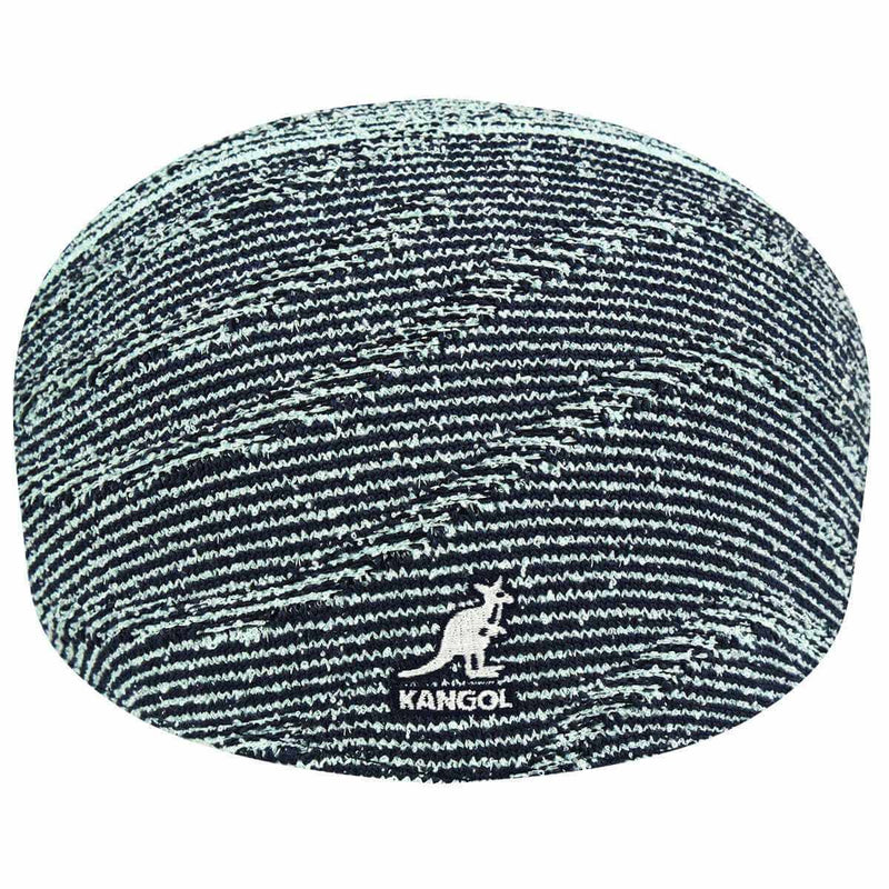 Load image into Gallery viewer, Kangol Mens Wavy Stripe 507 Flat Ivy Cap Classic Fabric Hat - Blue Tint Multi
