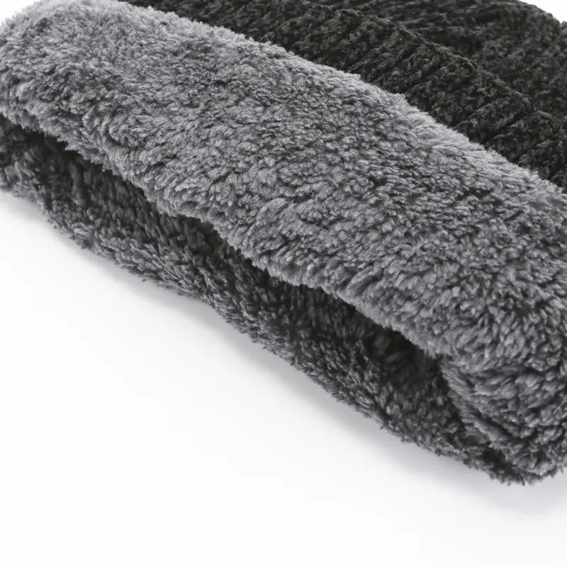 Load image into Gallery viewer, Winter Knitted Hat Men Women Warm Thick Beanie Fleece Ski Cap Outdoor Thermal-2
