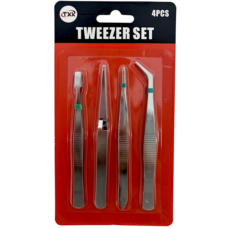 Load image into Gallery viewer, 4pcs Tweezer Set Kit Stainless Steel Tool Multipurpose Plucker-2
