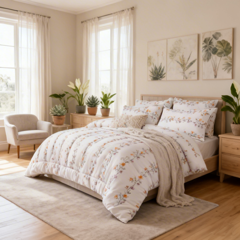 Load image into Gallery viewer, Queen Comforter Full Set w/ Fitted Sheet, 4 Pillow Covers &amp; Comforter - Isabel (6 Piece Set)-2
