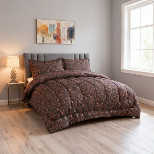 Queen Comforter Full Set w/ Fitted Sheet, 4 Pillow Covers & Comforter - Matilda (6 Piece Set)-0