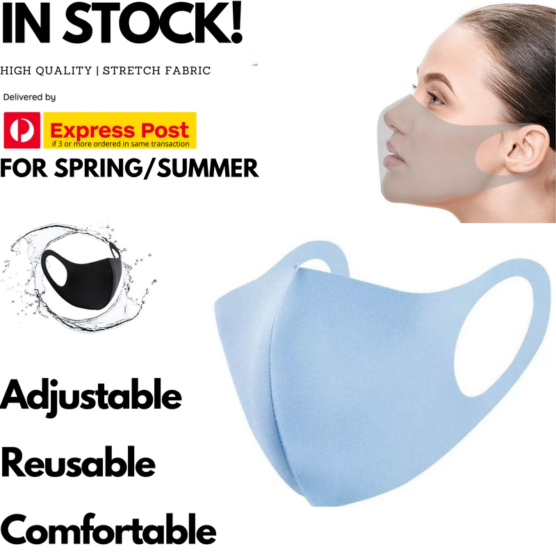 Load image into Gallery viewer, SUMMER Reusable Breathable Face Mask Mouth Mask Anti Dust Haze Protective in Light Blue-1
