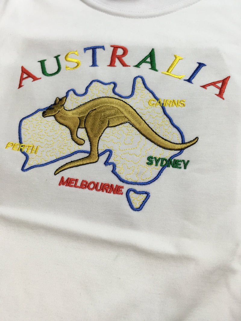 Load image into Gallery viewer, Kids Australia Kangaroo T Shirt Tee Childrens Child 100% Cotton Top - White
