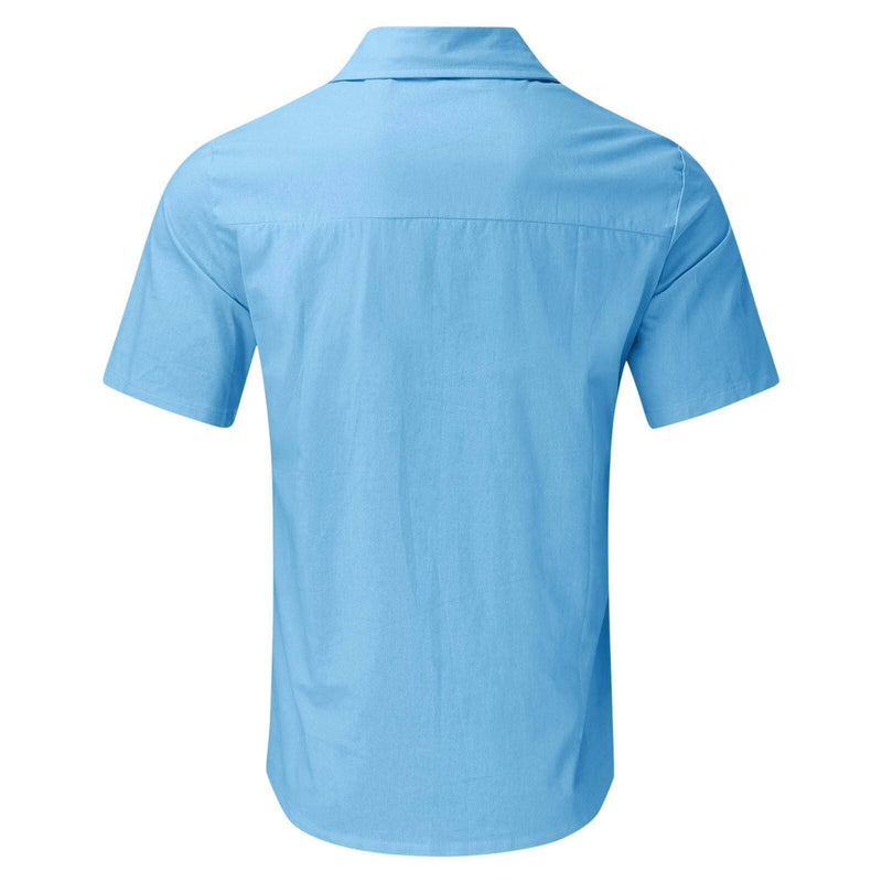 Load image into Gallery viewer, 5x GPI Corporate Short Sleeve Permanent Press Short Sleeve Shirt in Blue-2
